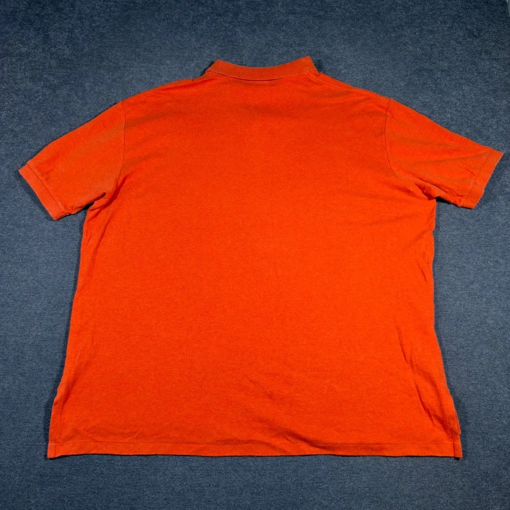 Polo Ralph Lauren Polo Shirt Mens XXL Orange Short Sleeve Cotton Pique Pony Logo
